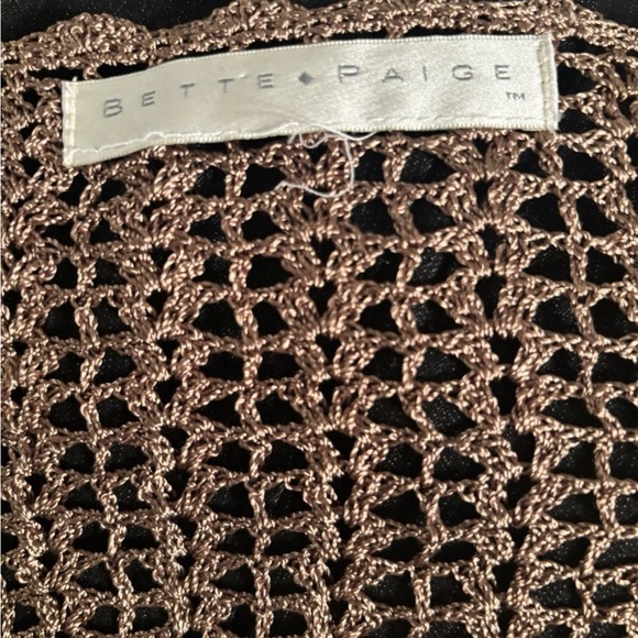Bettie Page Taupe Crochet Top - Picture 3 of 5